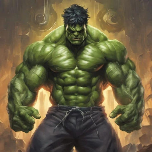 Hulk Digital Art Portrait (2) Print Poster