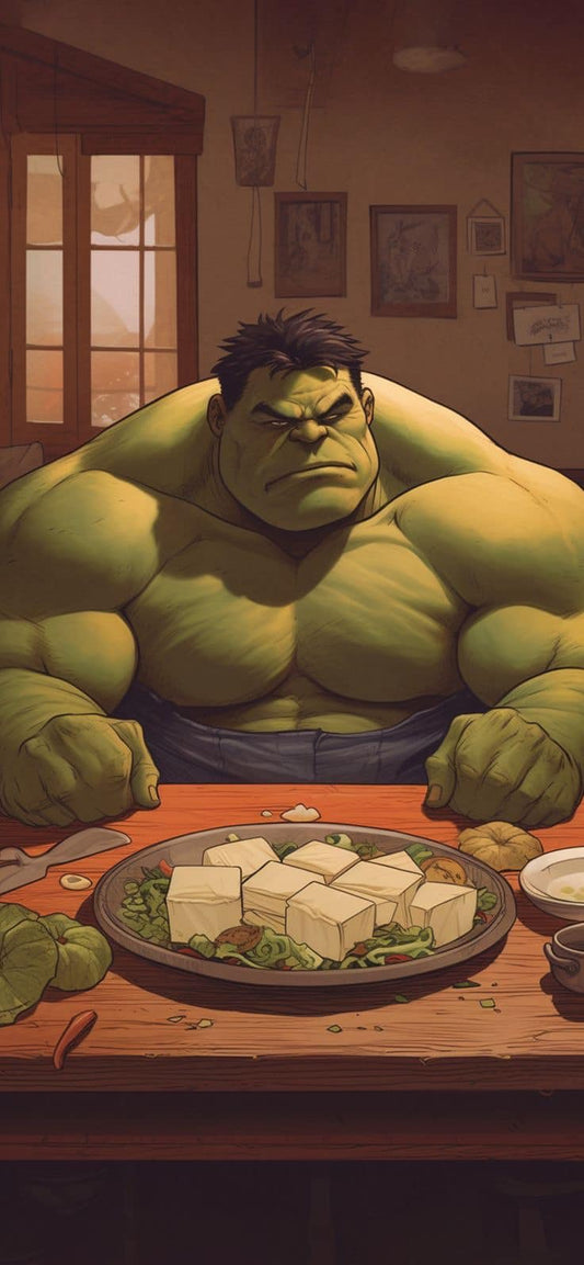 Hulk Eating Tofu In Dining Room Print Poster