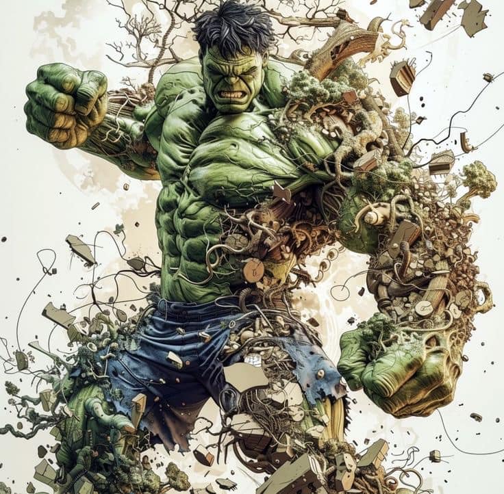 Hulk Environmental Destruction Print Poster