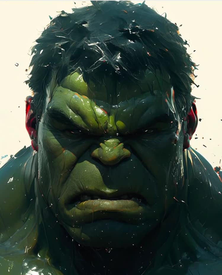 Hulk Expression Closeup Jigsaw Puzzle