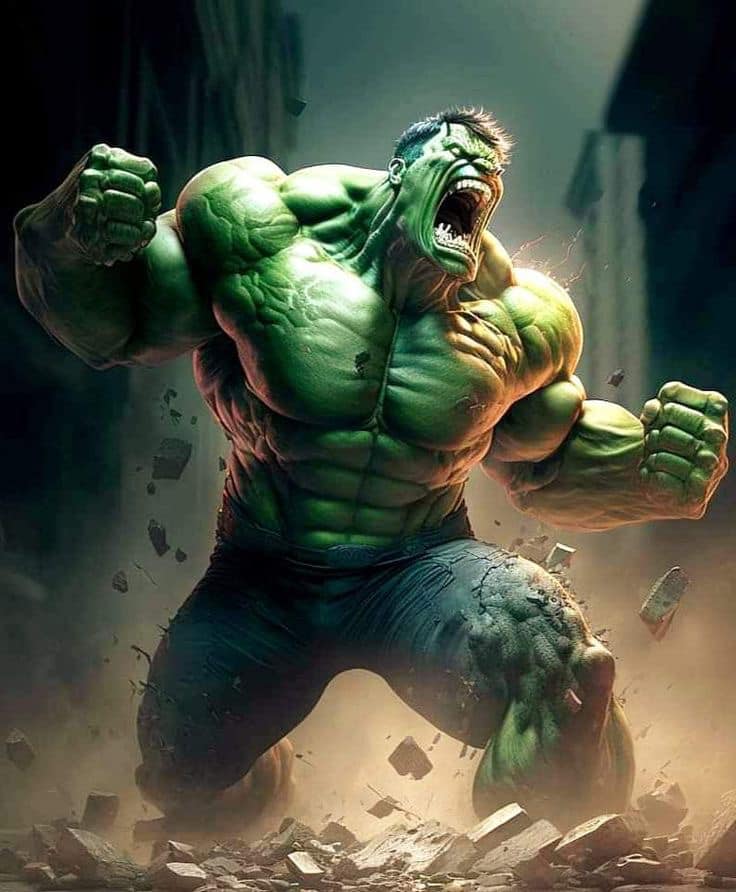 Hulk Expressions In Destruction Print Poster