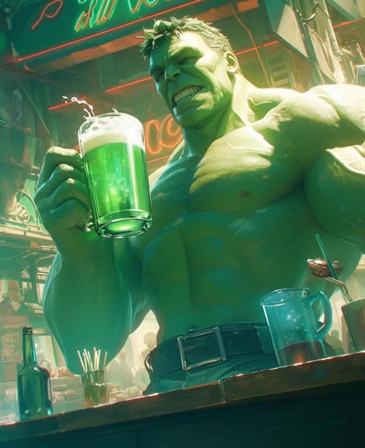 Hulk Green Beer Bar Jigsaw Puzzle