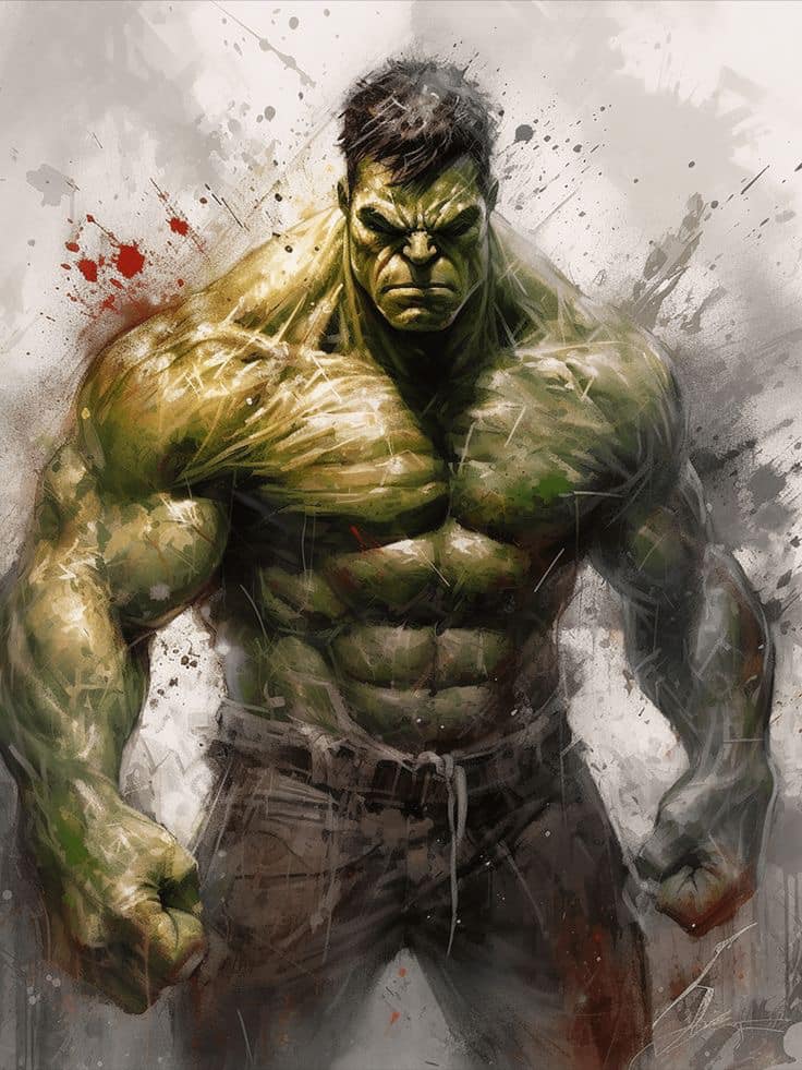 Hulk Illustration Print Poster