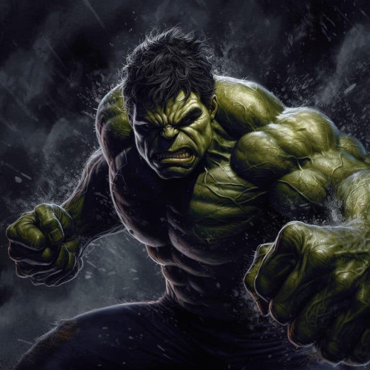 Hulk Illustration Aggressivepose Print Poster