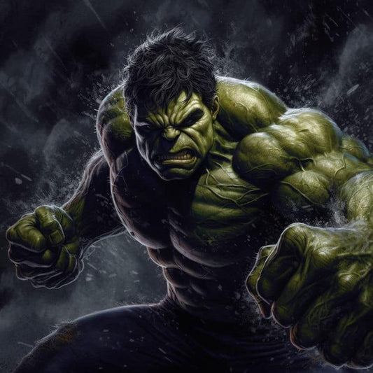 Hulk Illustration Aggressivepose Print Poster