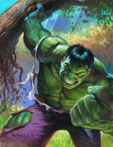 Hulk Illustration Heroic Pose Print Poster