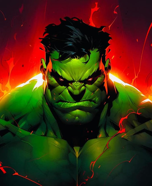 Hulk Illustration Portrait (3) Print Poster