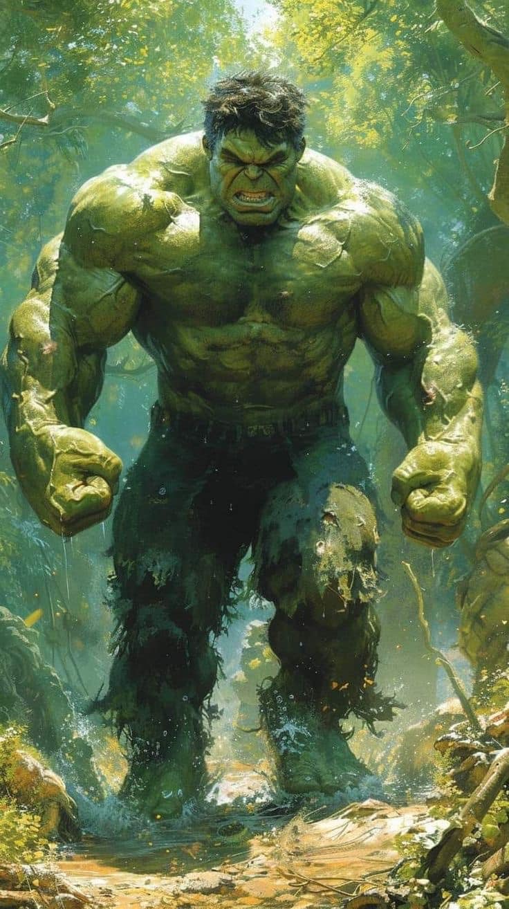 Hulk Jungle Chaos Print Poster