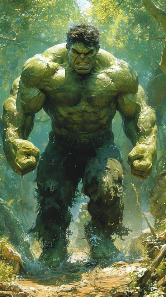 Hulk Jungle Chaos Print Poster