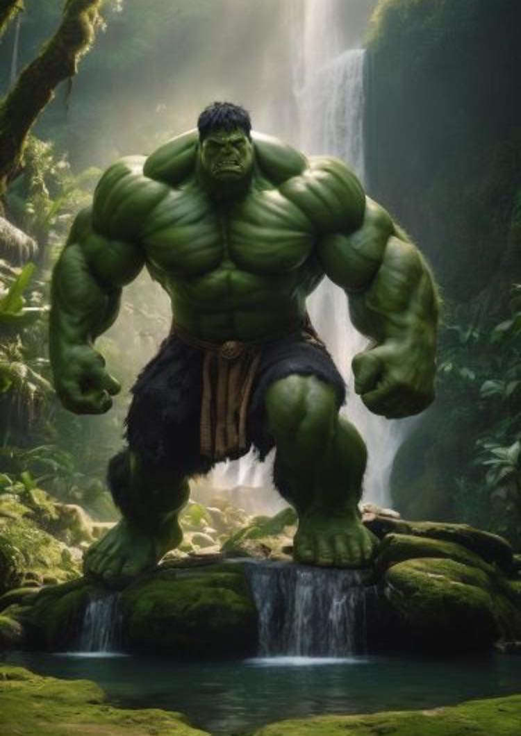Hulk Jungle Confrontation Print Poster