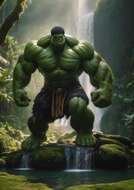 Hulk Jungle Confrontation Print Poster
