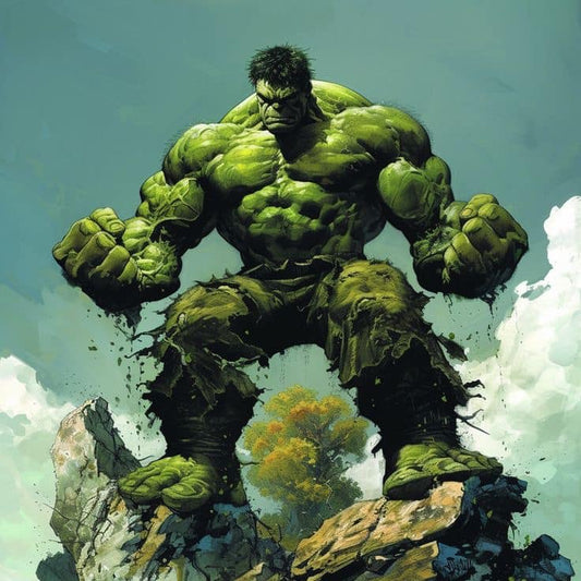Hulk Monster On Rocks Print Poster