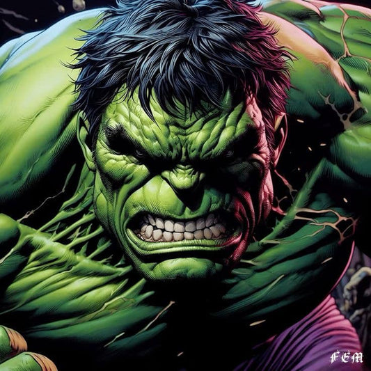 Hulk Portrait Anger Print Poster