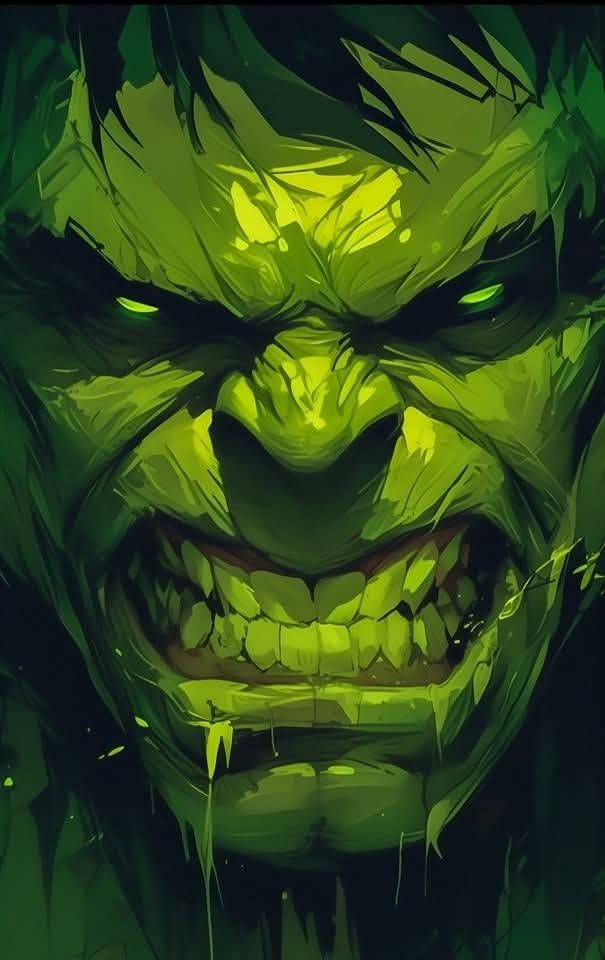 Hulk Portrait Angry Expression (2) Print Poster