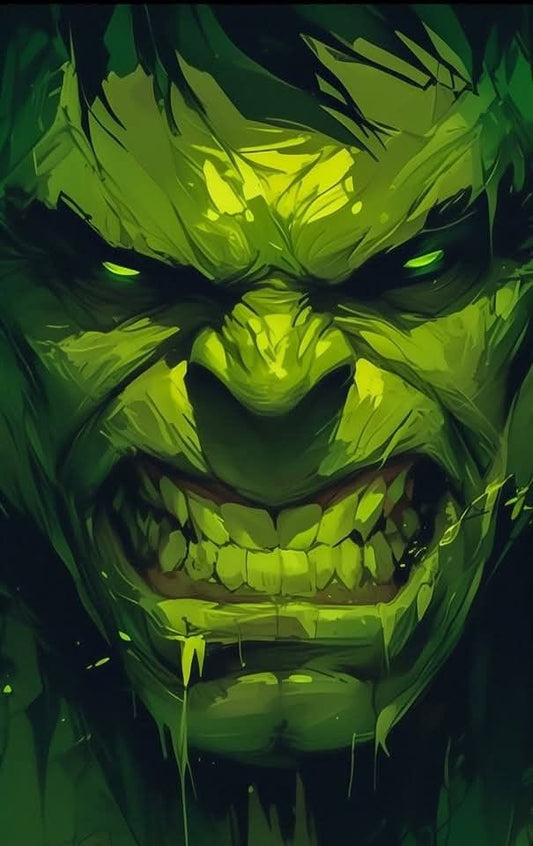 Hulk Portrait Angry Expression (2) Print Poster