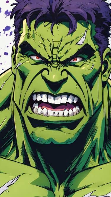 Hulk Portrait Angry Expression (6) Print Poster