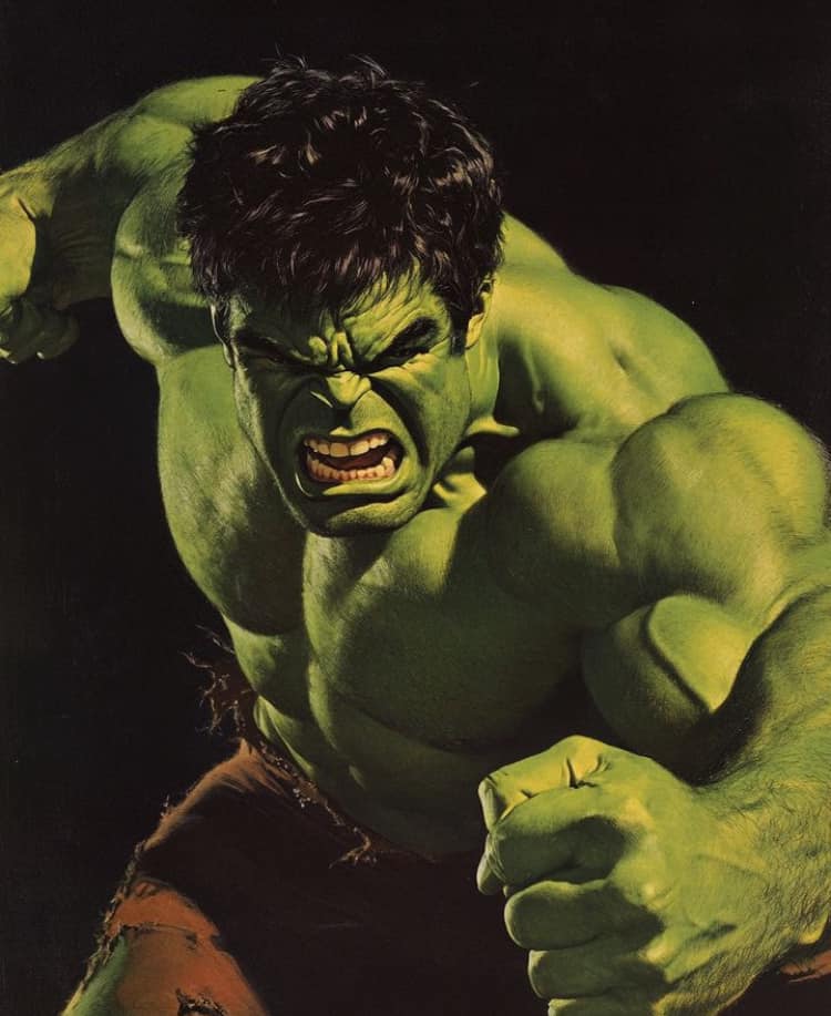 Hulk Portrait Angry Illustration Print Poster