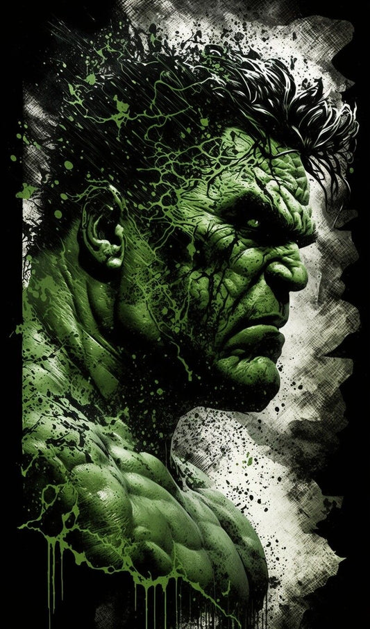 Hulk Portrait Art Print Poster
