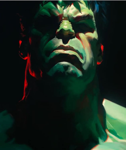 Hulk Portrait Artistic Rendering (3) Print Poster