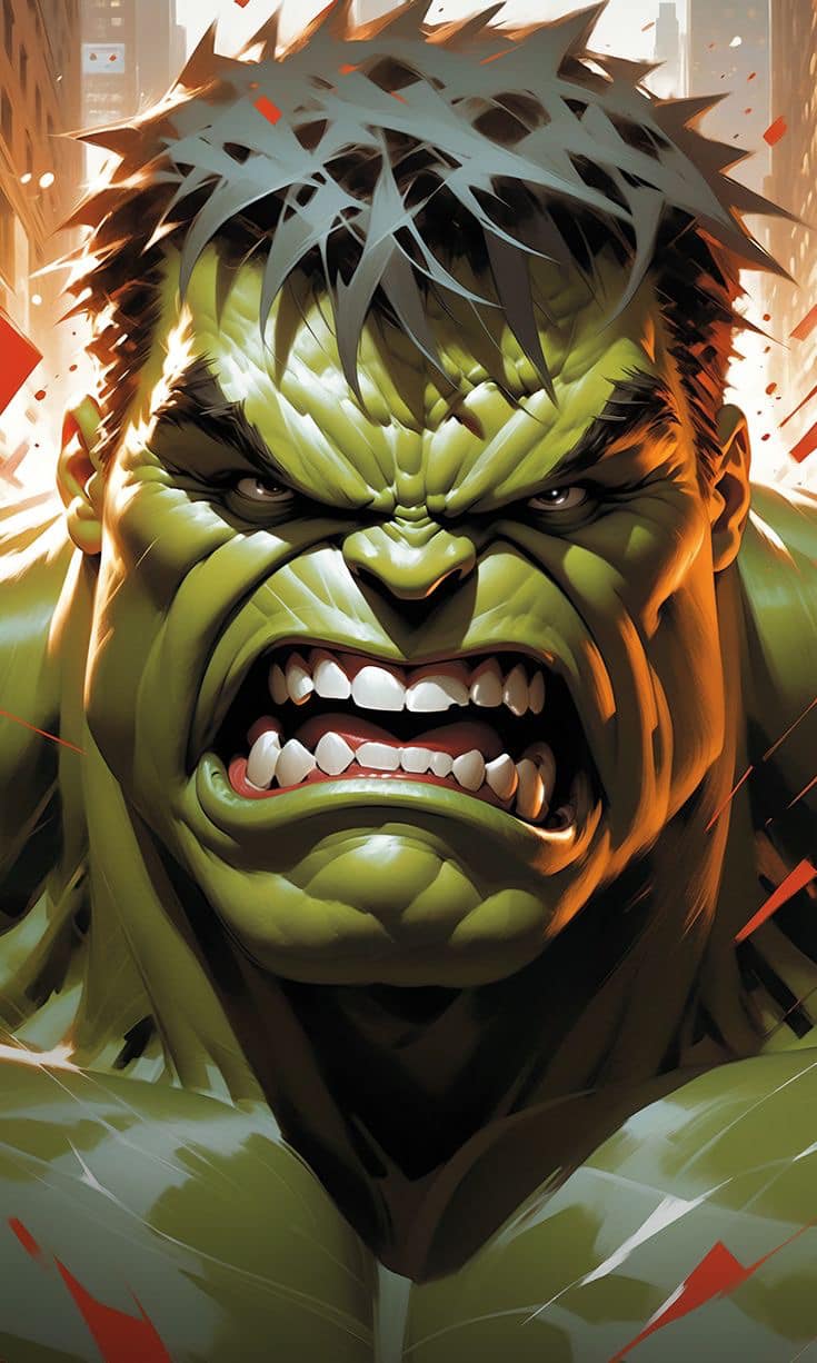 Hulk Portrait Closeup Jigsaw Puzzle