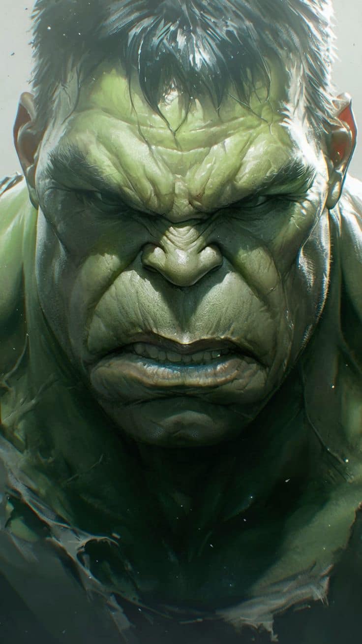 Hulk Portrait Closeup (2) Jigsaw Puzzle