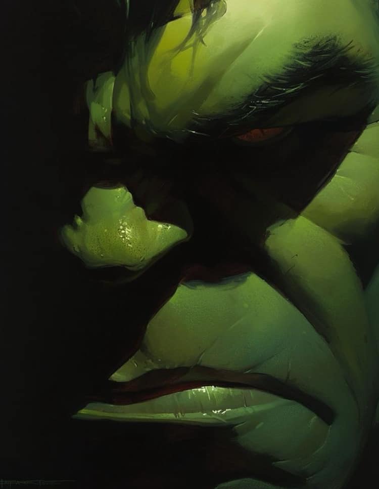 Hulk Portrait Darkness Jigsaw Puzzle