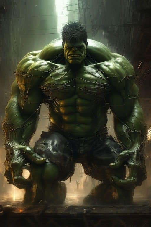 Hulk Portrait Determined Expression Print Poster