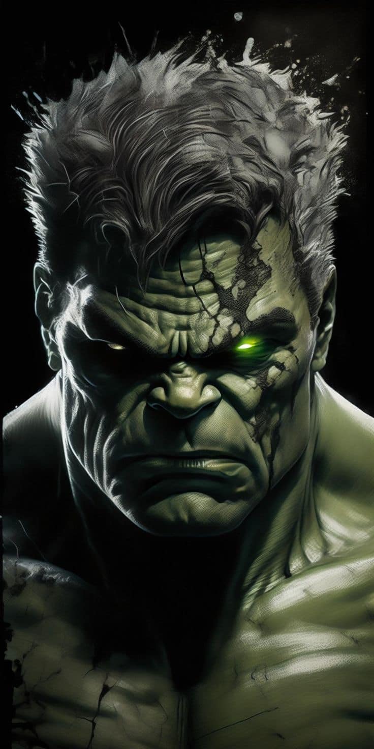 Hulk Portrait Dramatic Expression Jigsaw Puzzle