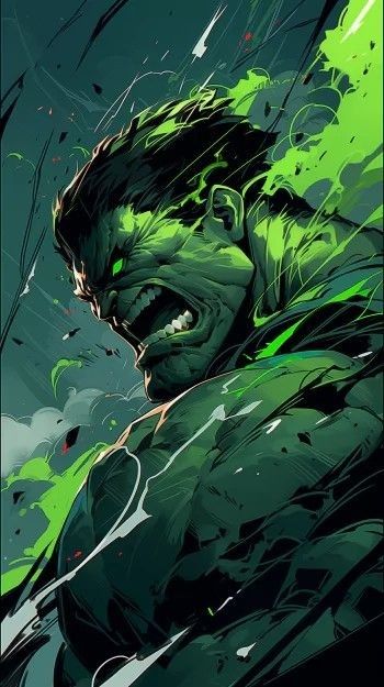 Hulk Portrait Dynamic Expression Print Poster