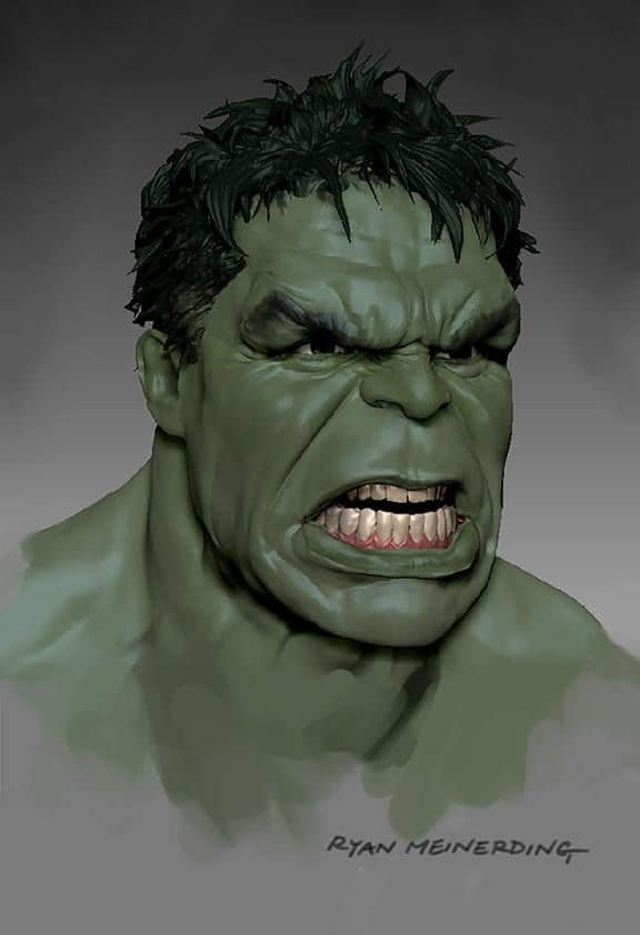 Hulk Portrait Expression Print Poster