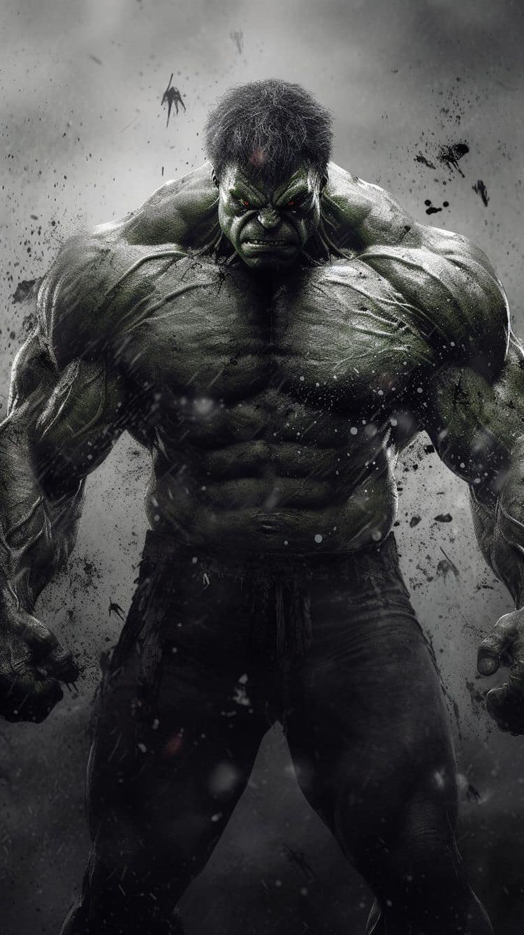 Hulk Portrait Furious Print Poster