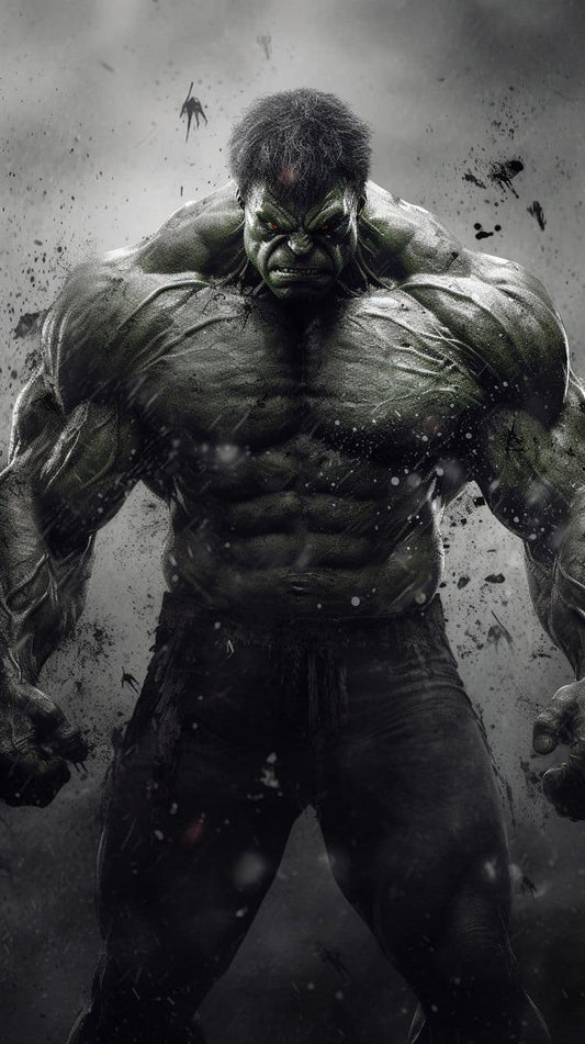 Hulk Portrait Furious Print Poster