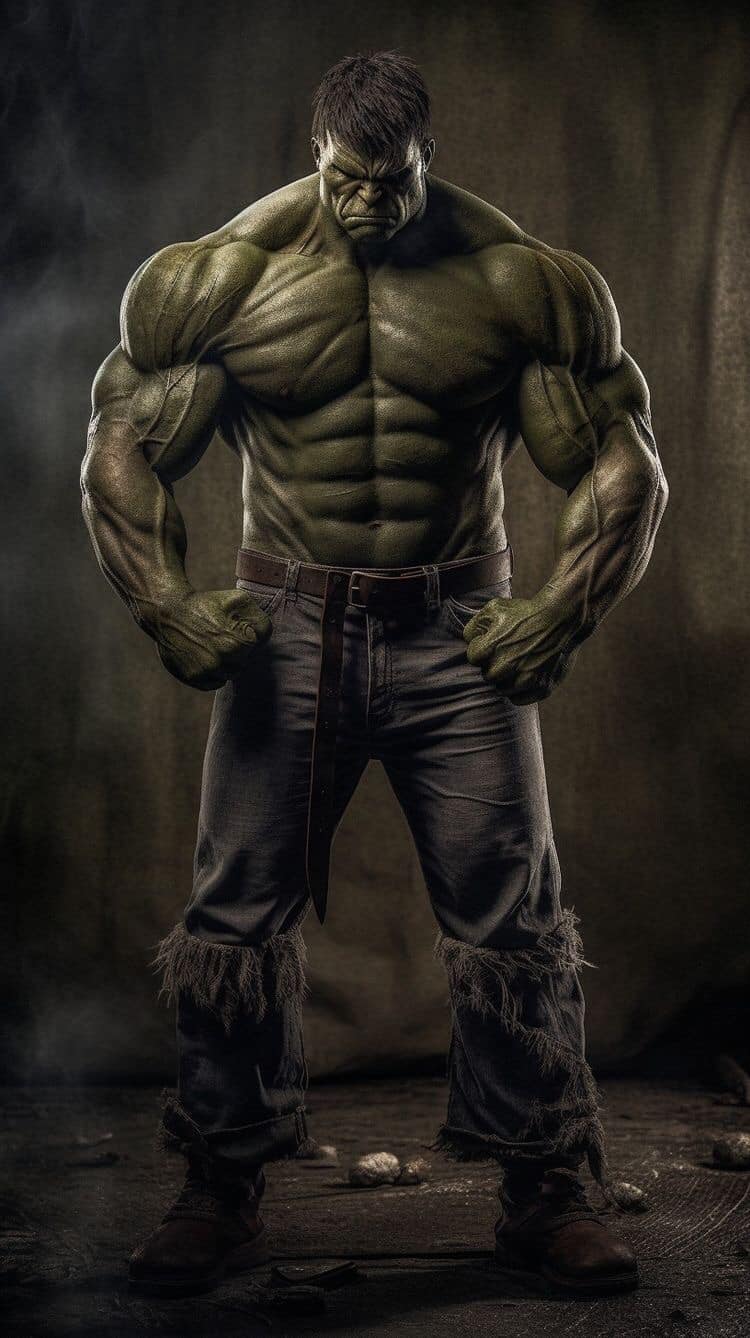 Hulk Portrait Gigantic Muscular Print Poster