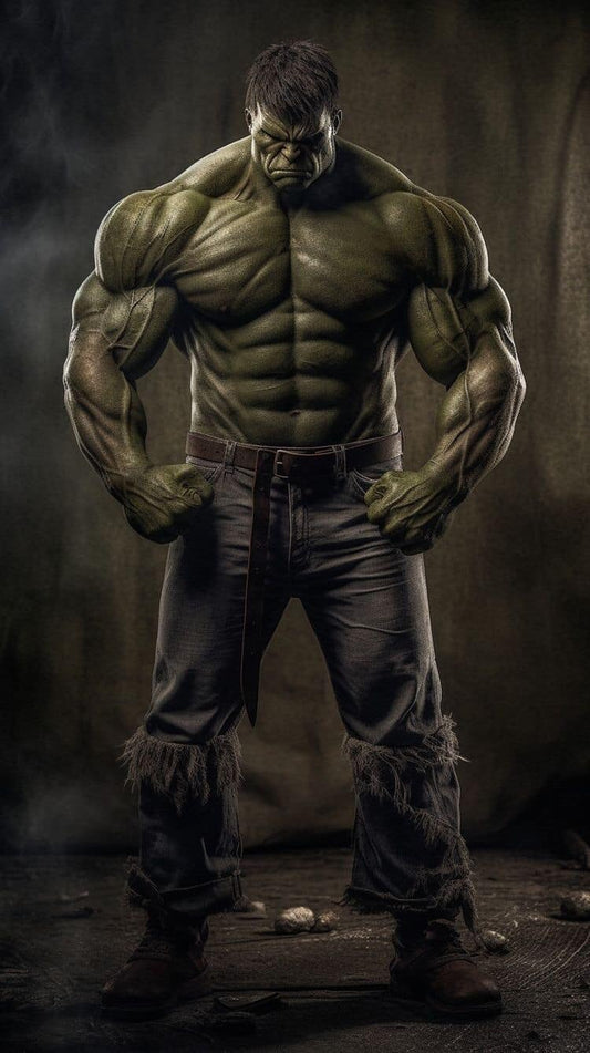 Hulk Portrait Gigantic Muscular Print Poster