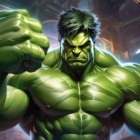 Hulk Portrait Heroic Illustration Print Poster