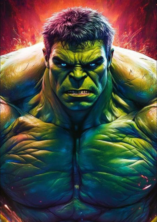 Hulk Portrait Illustration (1) Print Poster
