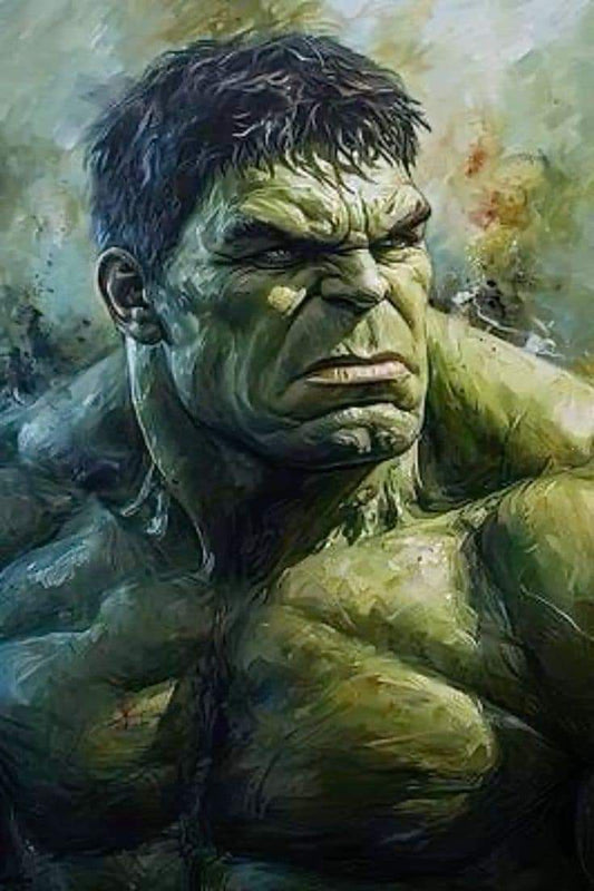Hulk Portrait Illustration (3) Print Poster