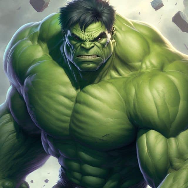 Hulk Portrait Intense Expression (3) Print Poster