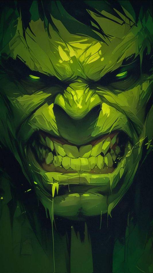 Hulk Portrait Intense Expression (5) Print Poster