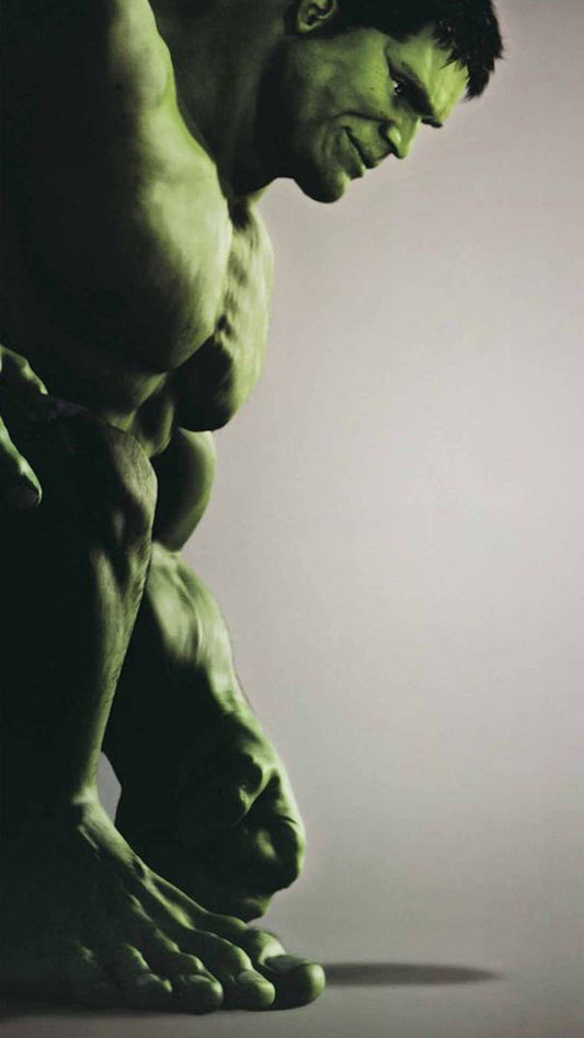 Hulk Portrait Silhouette Print Poster