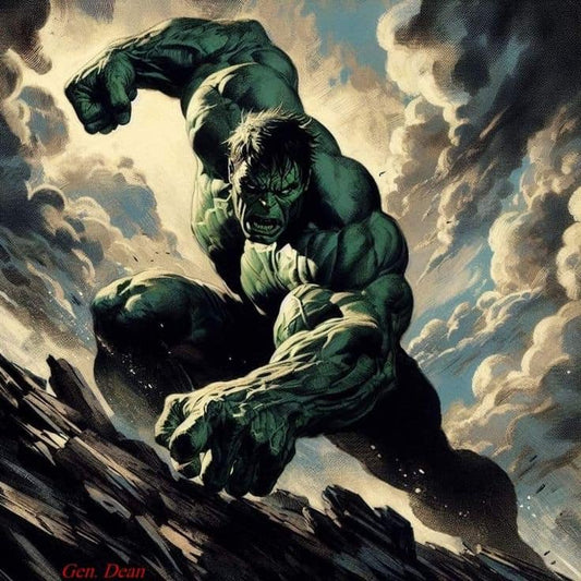 Hulk Powerful Stance Print Poster