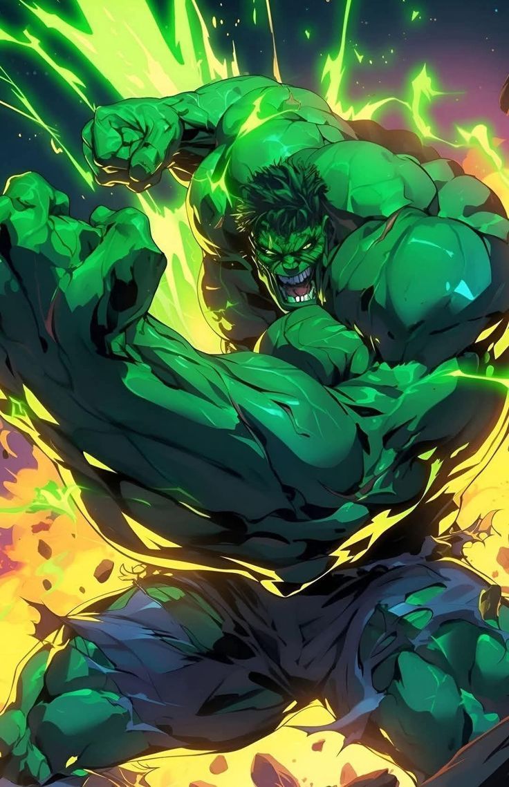 Hulk Powerful Transformation Print Poster