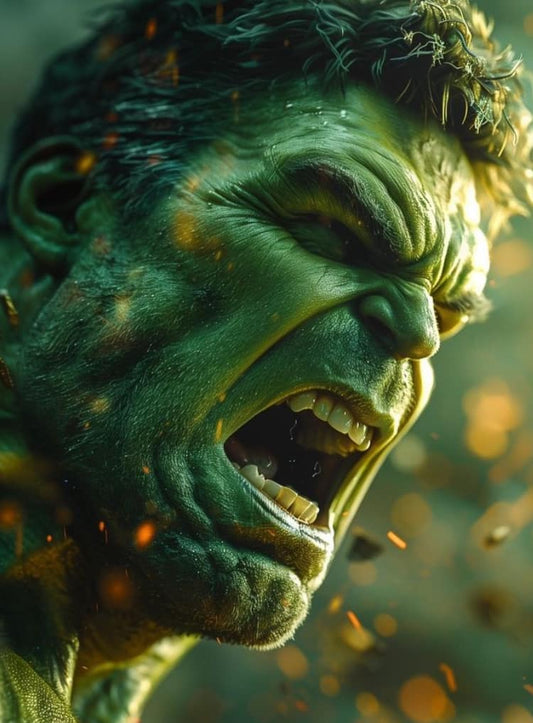 Hulk Screaming Closeup Print Poster