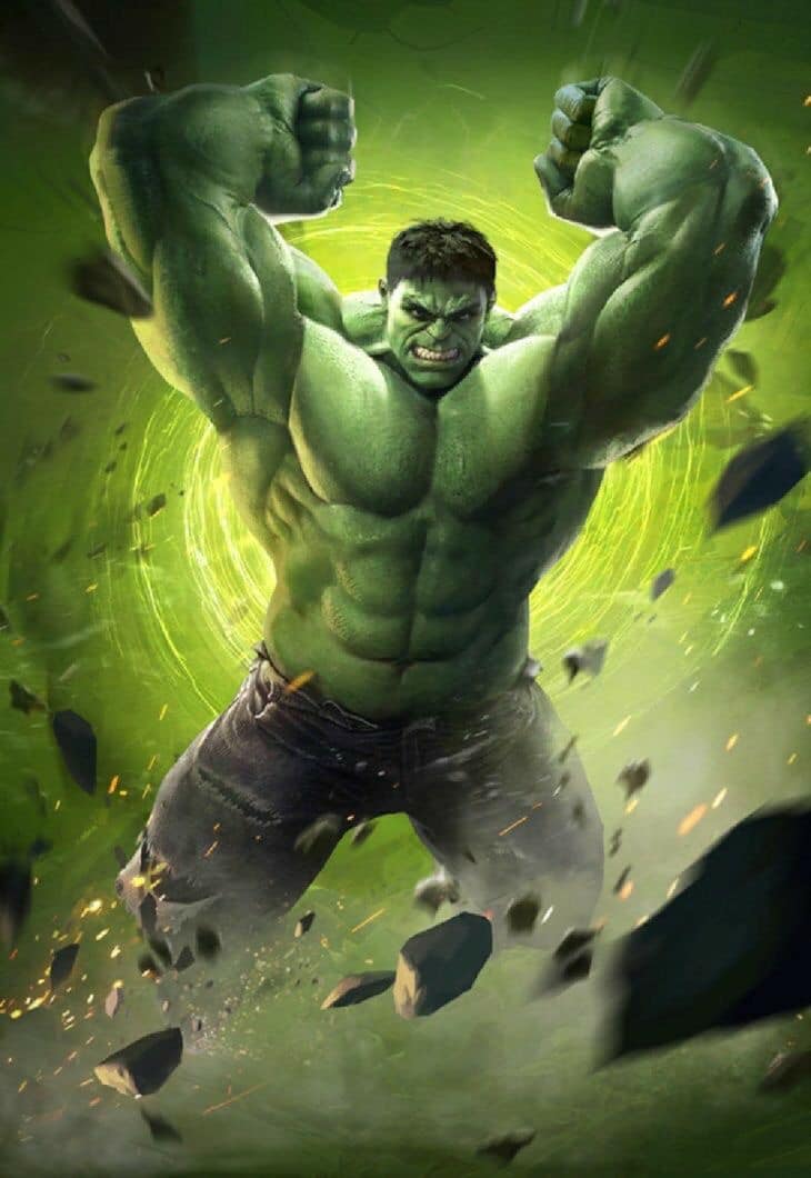 Hulk Smashing Action Print Poster