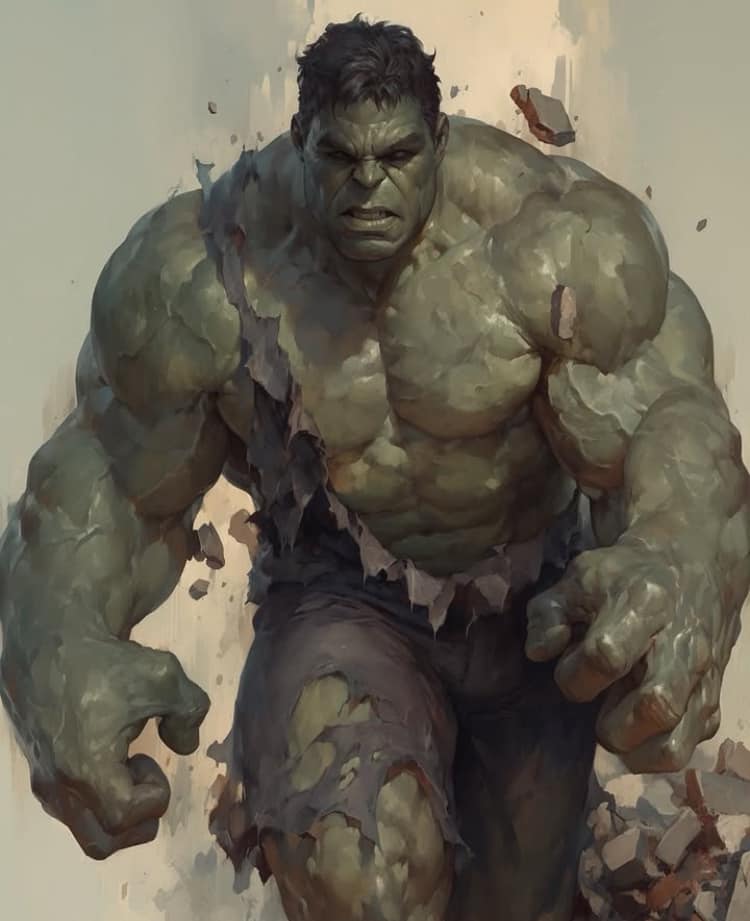 Hulk Smashing Action (2) Print Poster