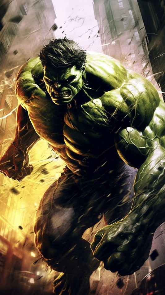 Hulk Smashing Cities Print Poster