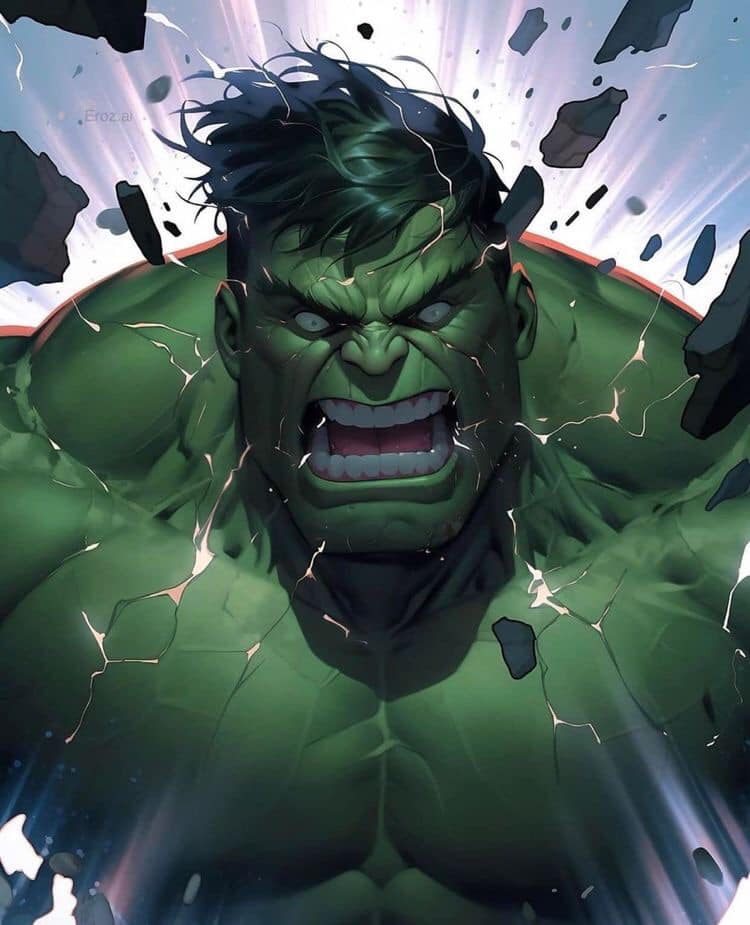 Hulk Smashing Wall Print Poster
