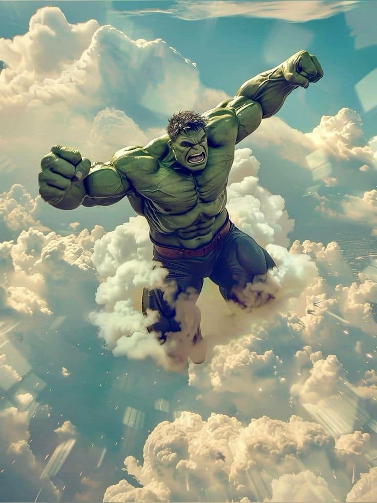 Hulk Soaring Clouds Jigsaw Puzzle