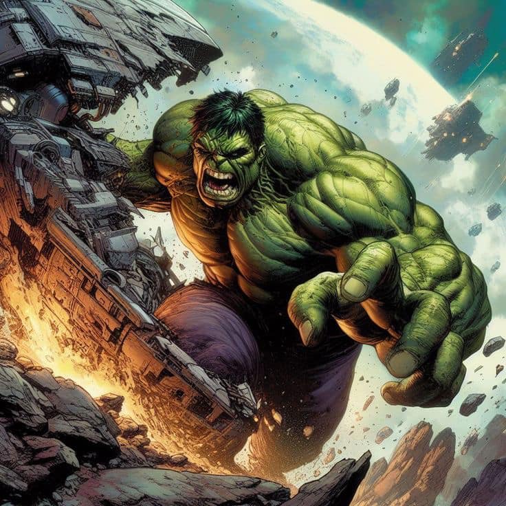 Hulk Space Battle Jigsaw Puzzle