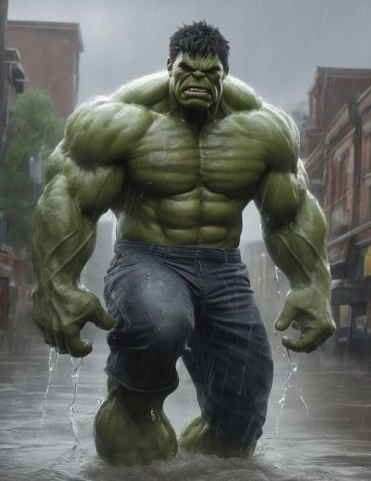 Hulk Stormy Weather Print Poster